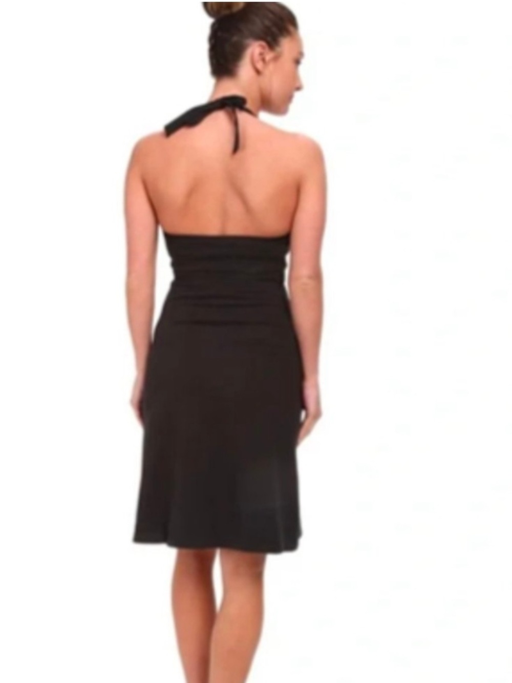 Patagonia Halter Midi Dress Black Athletic Activewear Gorpcore Stretchy Womens M - Picture 2 of 14